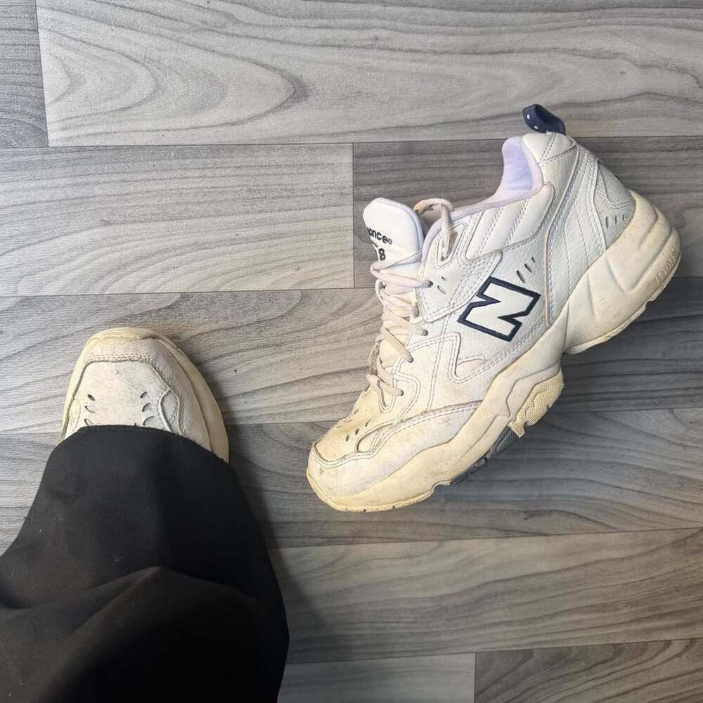 New Balance MX608WT Sneakers Size 9.5 US White Leather Dad Shoes
